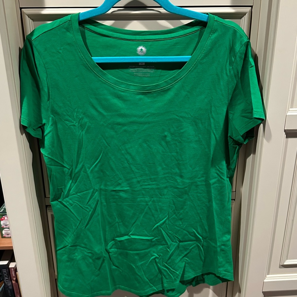 NWOT NY and Company Crewneck Organic Cotton Kind Tee Green Medium